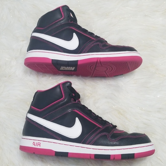 pink and black high tops